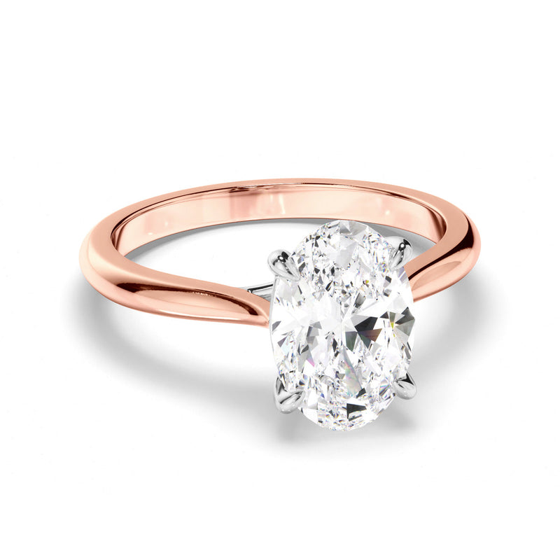 Oval Cut Diamond Solitaire Engagement Ring