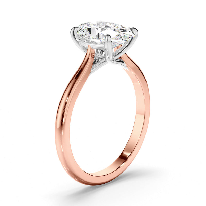 Oval Cut Diamond Solitaire Engagement Ring