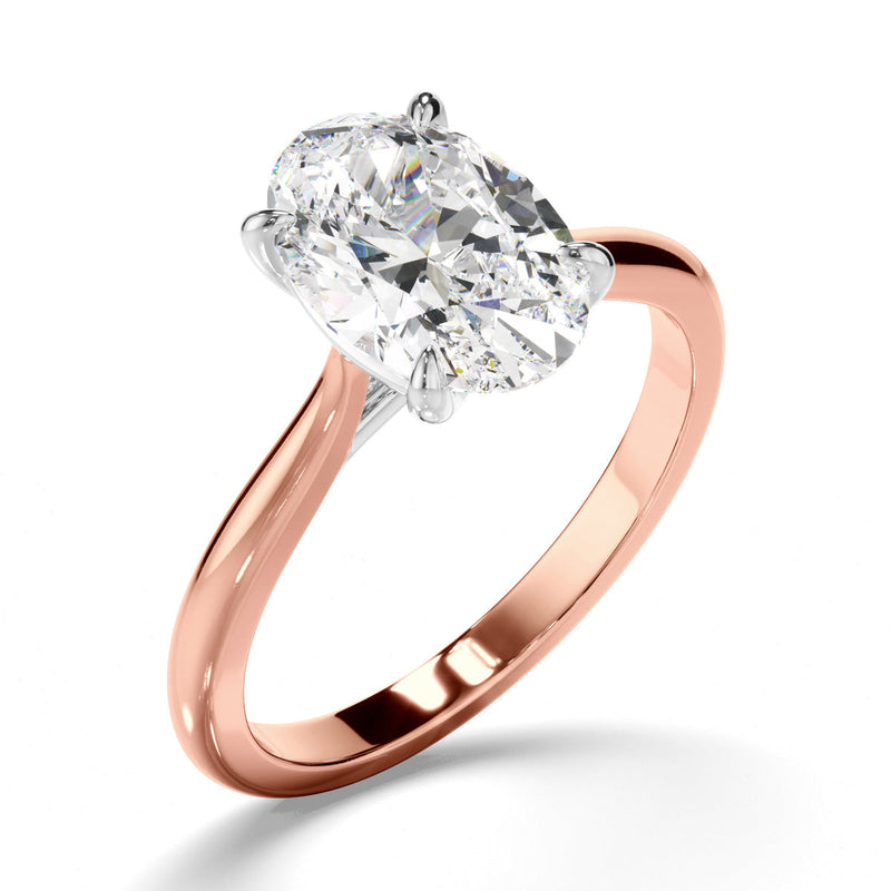 Oval Cut Diamond Solitaire Engagement Ring