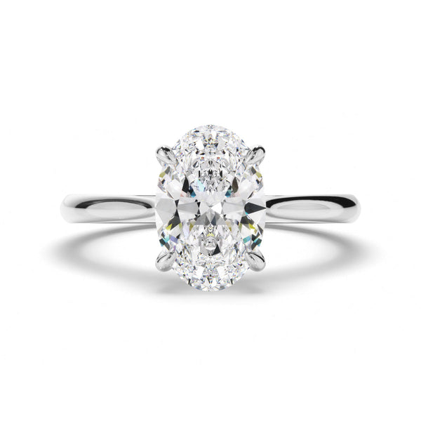 Oval Cut Diamond Solitaire Engagement Ring