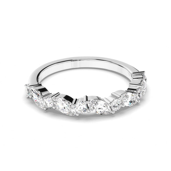 Round Brilliant & Marquise Cut Diamond Anniversary Ring