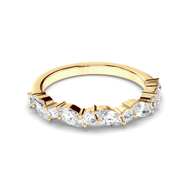 Round Brilliant & Marquise Cut Diamond Anniversary Ring