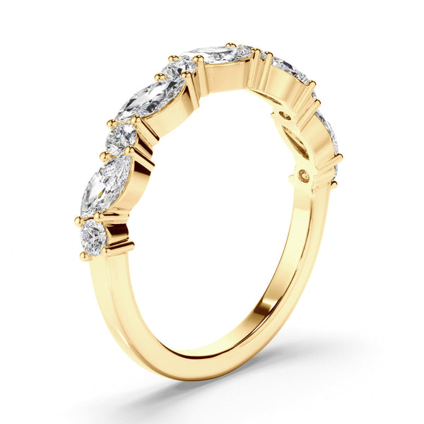 Round Brilliant & Marquise Cut Diamond Anniversary Ring