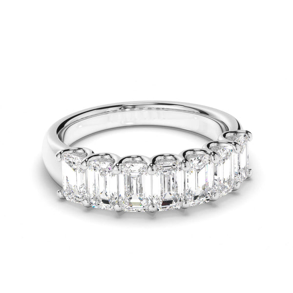 Emerald Cut Diamond Anniversary Ring