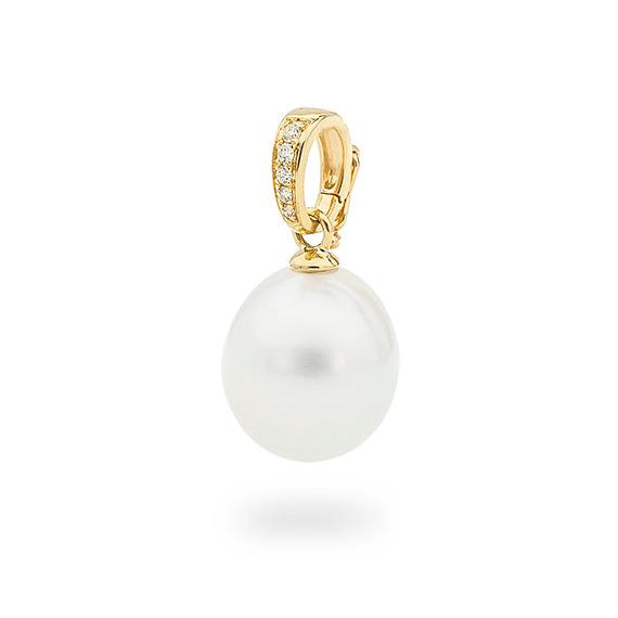 9ct Yellow Gold South Sea Pearl & Diamond Enhancer Pendant