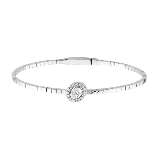 0.50ct Lab Grown Diamond Bangle in 18ct White Gold