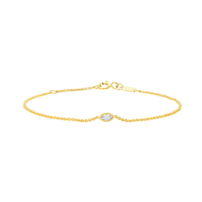 0.15ct Lab Grown Diamond 16-18cm Bracelet in 9ct Yellow Gold