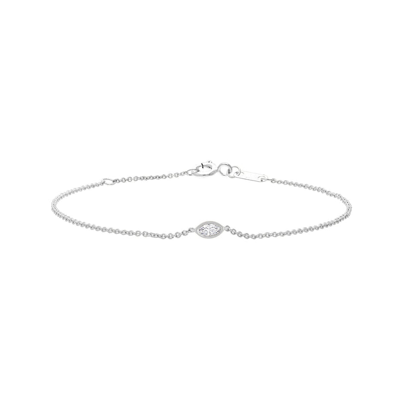 0.15ct Lab Grown Diamond 16-18cm Bracelet in 9ct White Gold