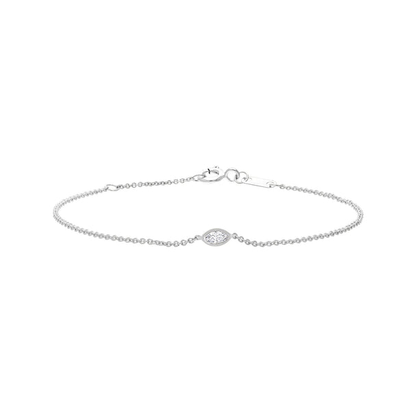 0.15ct Lab Grown Diamond 16-18cm Bracelet in 9ct White Gold