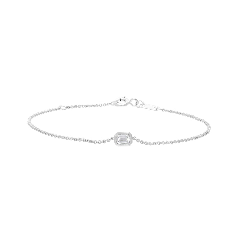 0.15ct Lab Grown Diamond 16-18cm Bracelet in 9ct White Gold