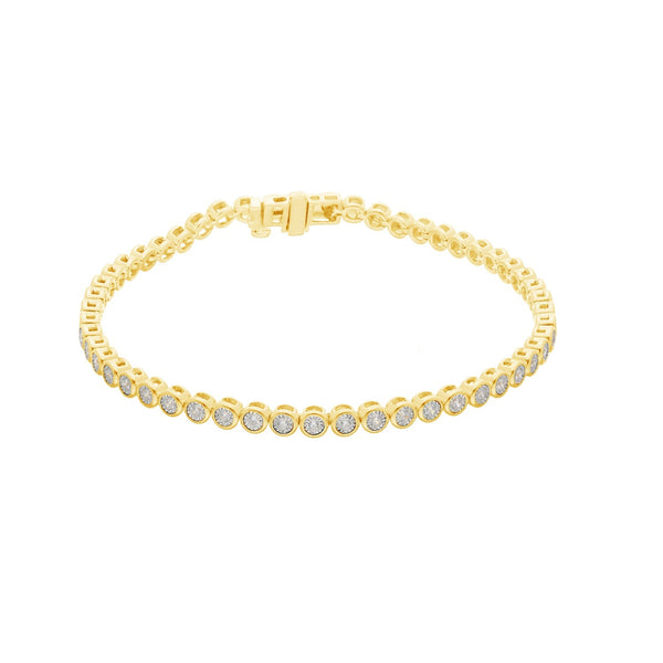 0.54ct Lab Grown Diamond 18cm Bracelet in 9ct Yellow Gold