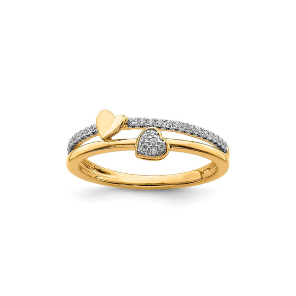 0.14ct Lab Grown Diamond Ring in 9ct White & Yellow Gold