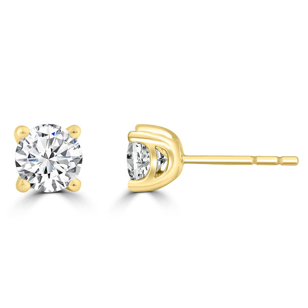 1.00ct Lab Grown Diamond Earrings in 18ct Yellow Gold