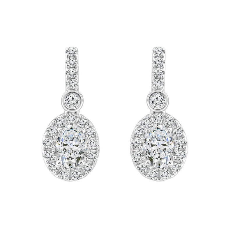 1.45ct Lab Grown Diamond Drop Earrings in 18ct White Gold