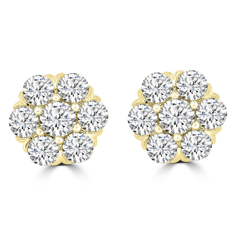 1.95ct Lab Grown Diamond Earrings in 18ct Yellow Gold