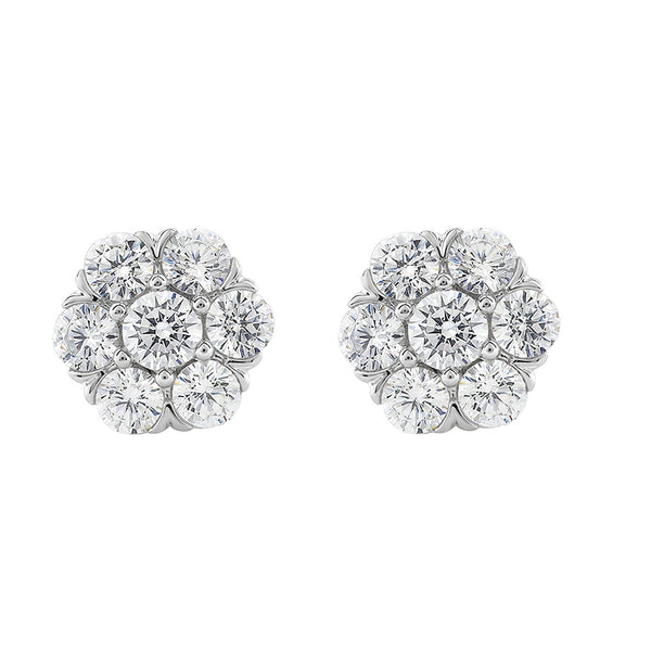 1.95ct Lab Grown Diamond Ear Studs in 18ct White Gold