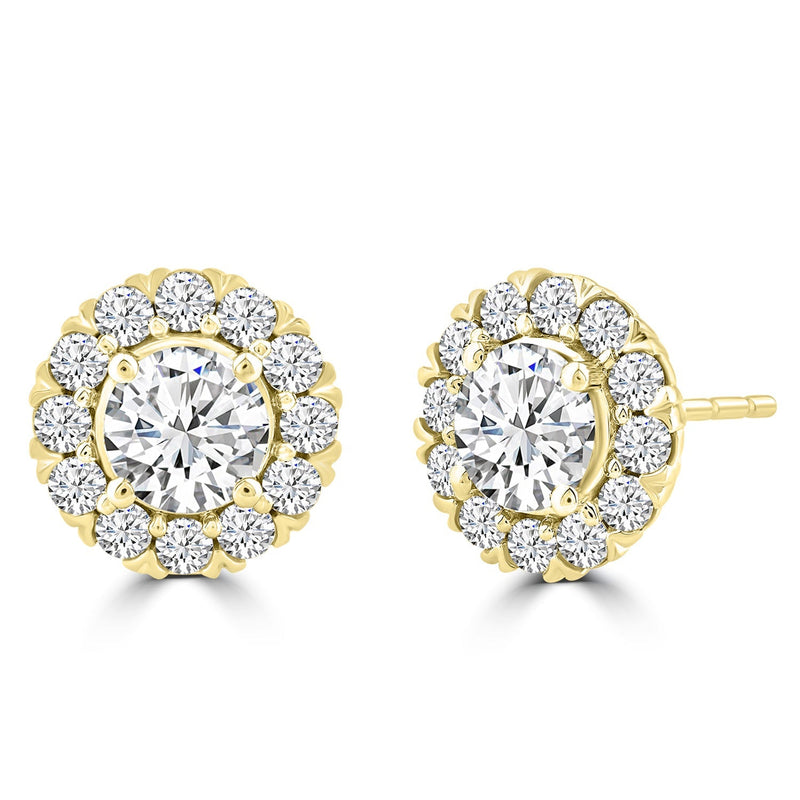 1.50ct Lab Grown Diamond Earrings in 18ct Yellow Gold