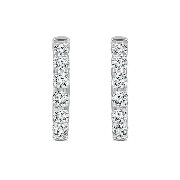 1.50ct Lab Grown Diamond Hoop Earrings in 18ct White Gold