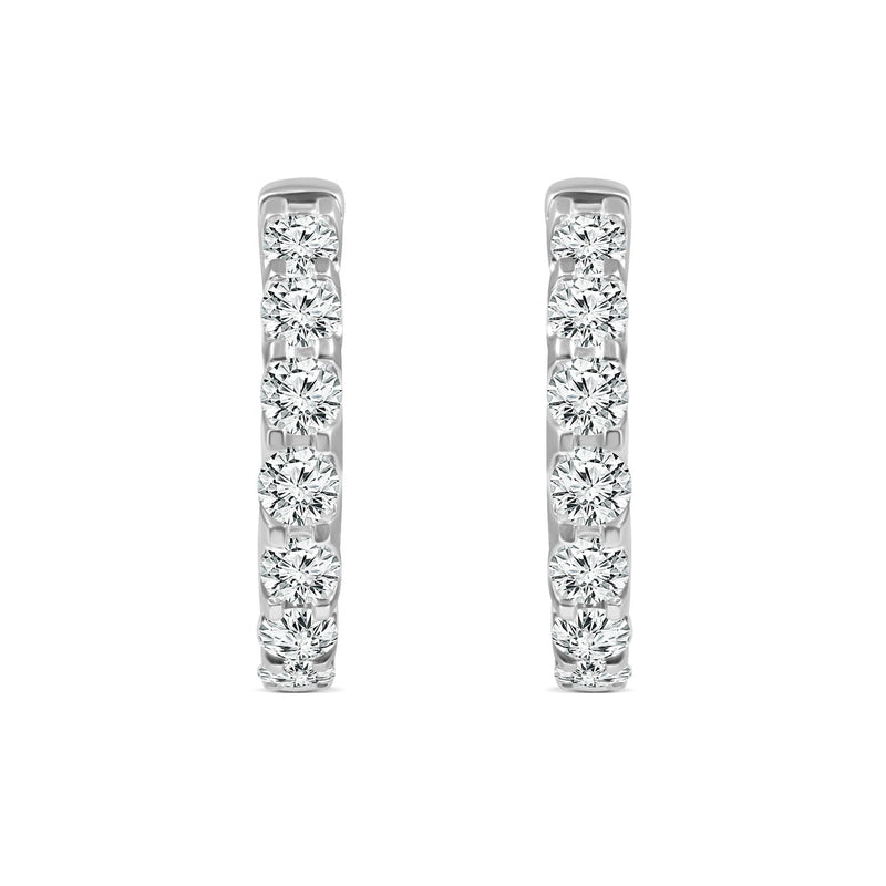 1.50ct Lab Grown Diamond Hoop Earrings in 18ct White Gold