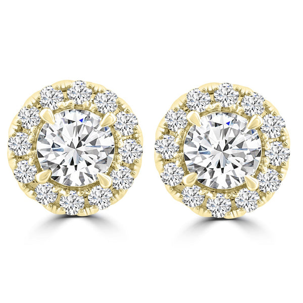 1.00ct Lab Grown Diamond Earrings in 18ct Yellow Gold