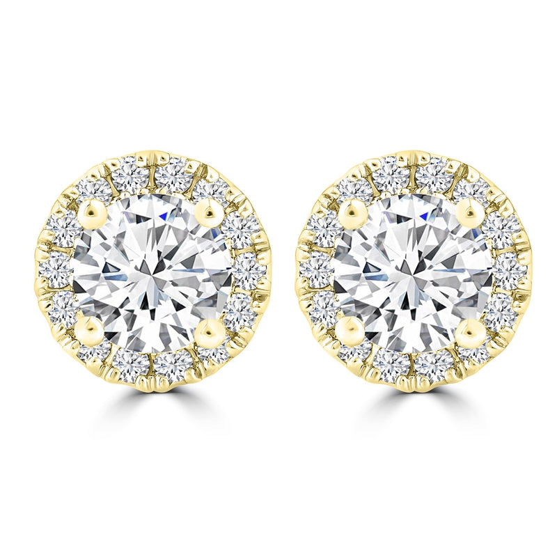 0.95ct Lab Grown Diamond Earrings in 18ct Yellow Gold