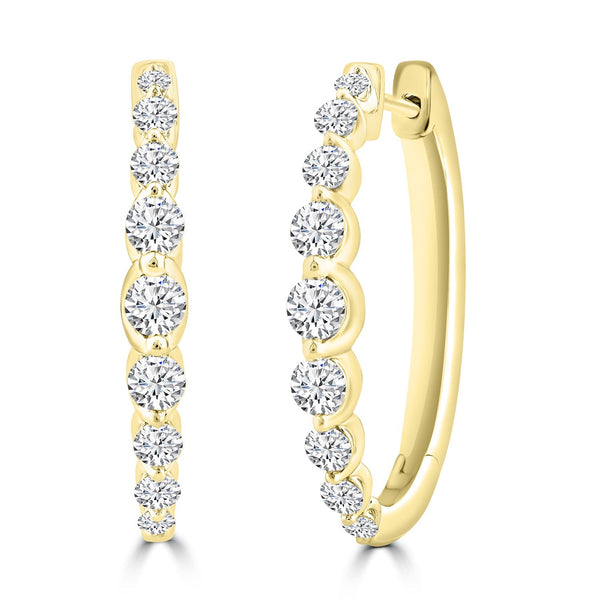 2.00ct Lab Grown Diamond Earrings in 18ct Yellow Gold