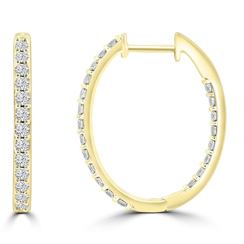 1.00ct Lab Grown Diamond Earrings in 18ct Yellow Gold