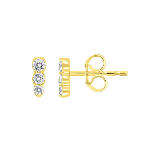 0.16ct Lab Grown Diamond Earrings in 9ct Yellow Gold