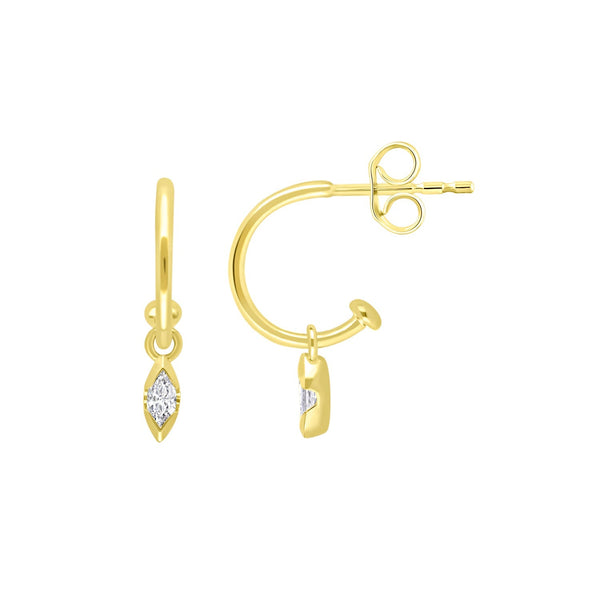 0.2ct Lab Grown Diamond Earrings in 9ct Yellow Gold