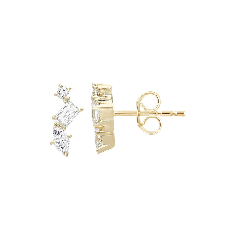 0.36ct Lab Grown Diamond Earrings in 9ct Yellow Gold