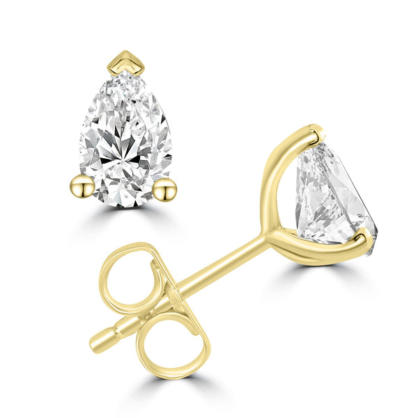 1.00ct Lab Grown Diamond Earrings in 18ct Yellow Gold