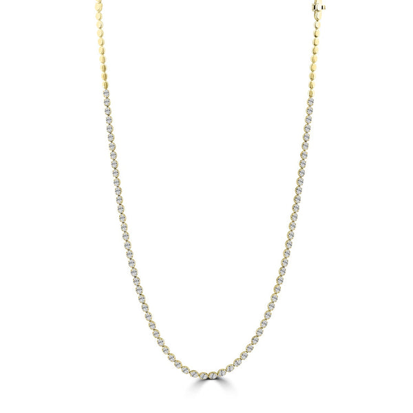 9.60ct Lab Grown Diamond Necklace in 18ct Yellow Gold