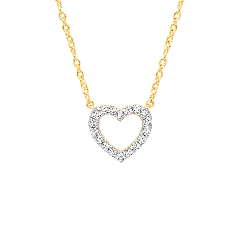 0.1ct Lab Grown Diamond Necklace in 9ct Yellow Gold