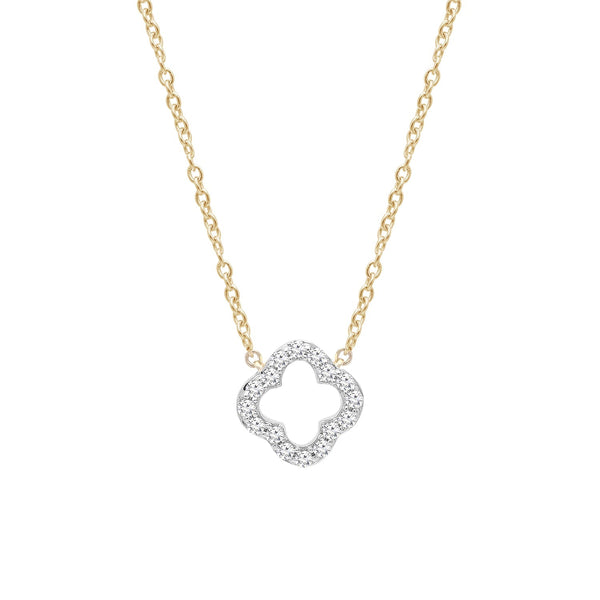 0.09ct Lab Grown Diamond Necklace in 9ct Yellow Gold