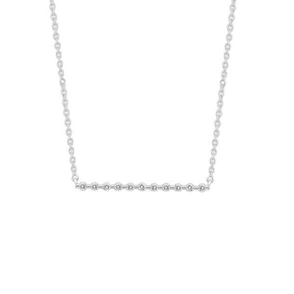 0.09ct Lab Grown Diamond Necklace in 9ct White Gold