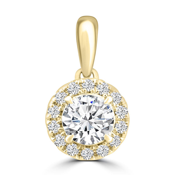 0.70ct Lab Grown Diamond Pendant in 18ct Yellow Gold