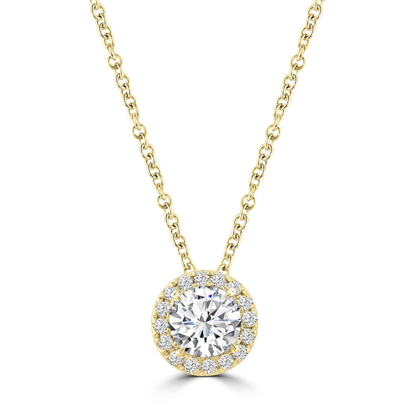 1.25ct Lab Grown Diamond Necklace in 18ct Yellow Gold