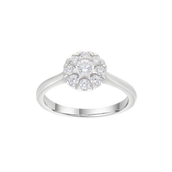 0.5ct Lab Grown Diamond Ring in 9ct White Gold