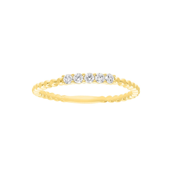 0.12ct Lab Grown Diamond Ring in 9ct Yellow Gold