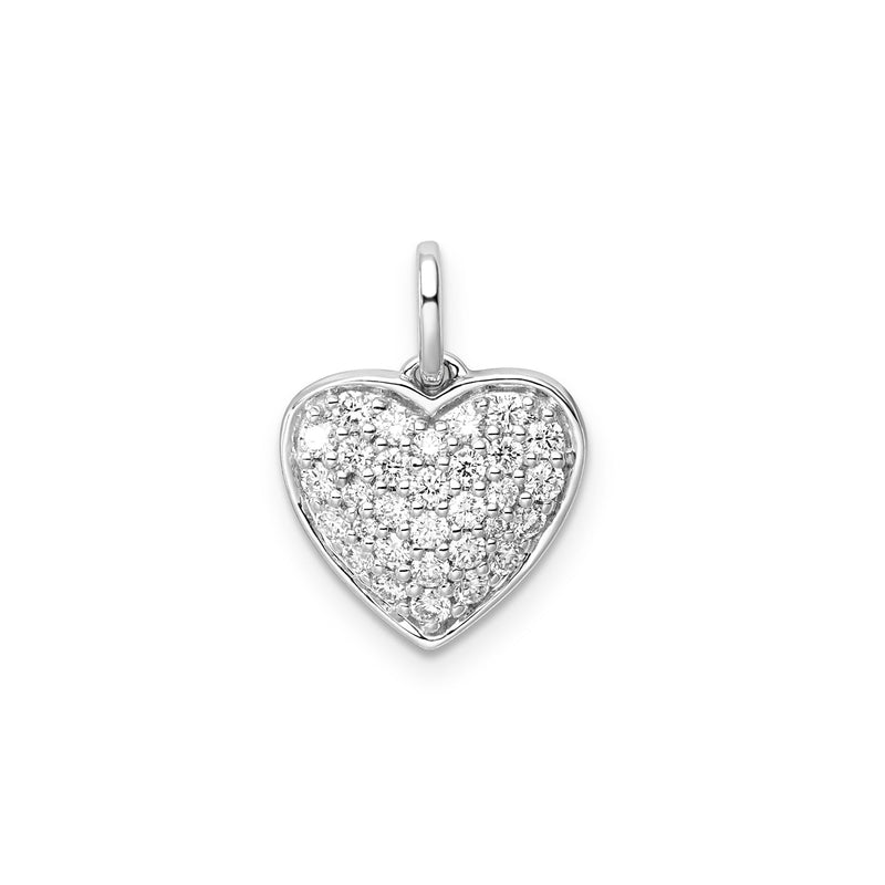 0.50ct Lab Grown Diamond Heart Pendant in 9ct White Gold