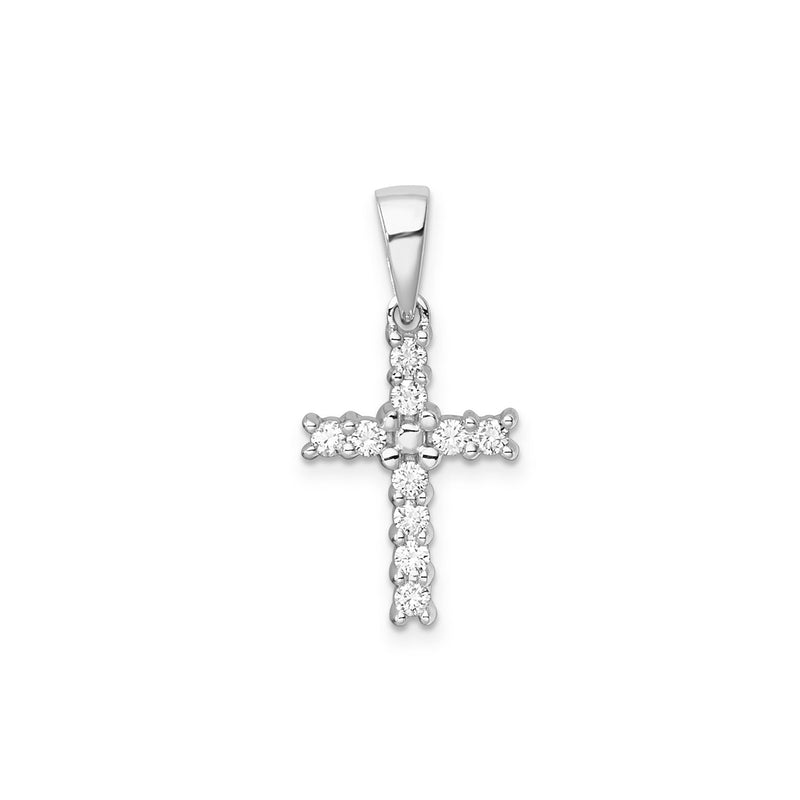 0.10ct Lab Grown Diamond Cross Pendant in 9ct White Gold