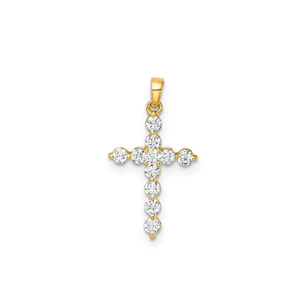 0.40ct Lab Grown Diamond Cross Pendant in 9ct Yellow Gold