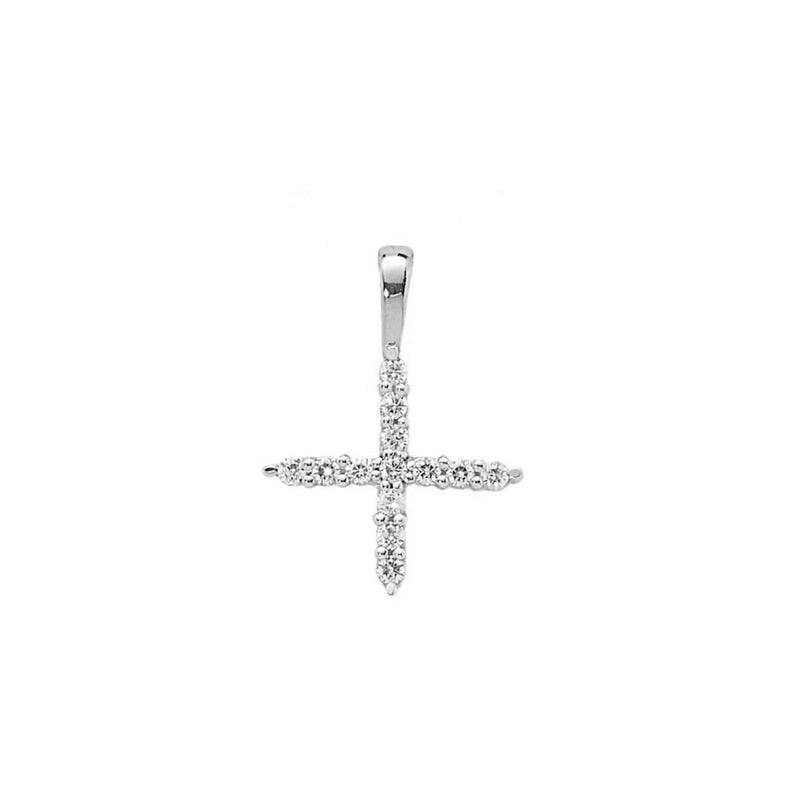 0.14ct Lab Grown Diamond Initial X Pendant in 9ct White Gold