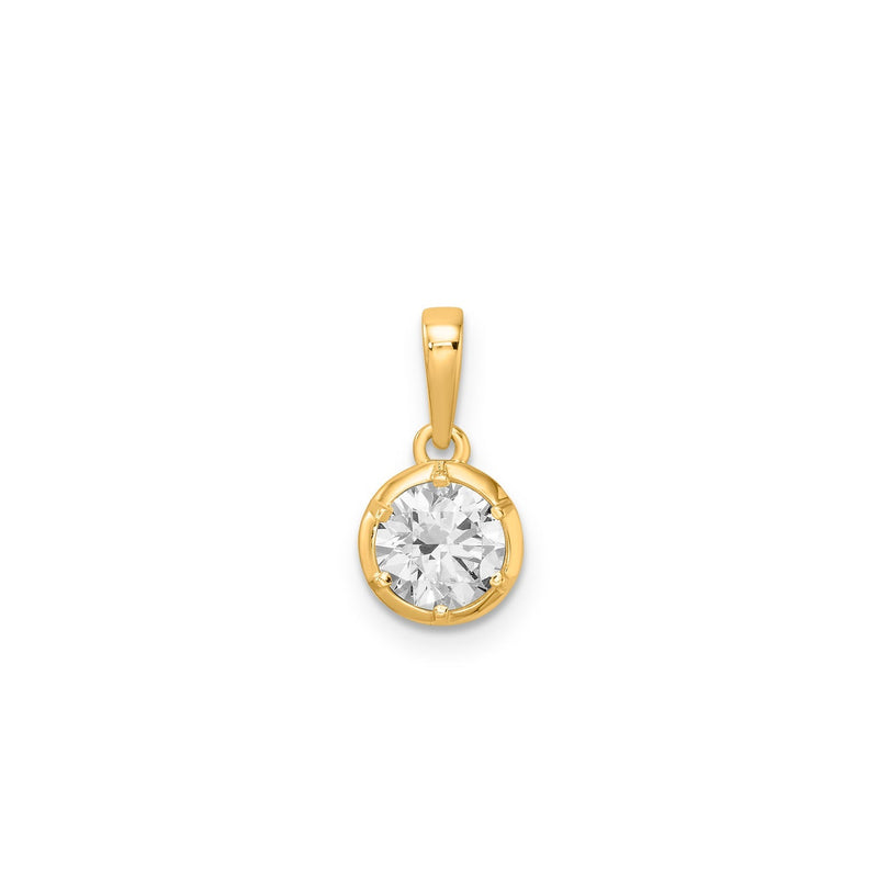 0.60ct Lab Grown Diamond Pendant in 9ct Yellow Gold