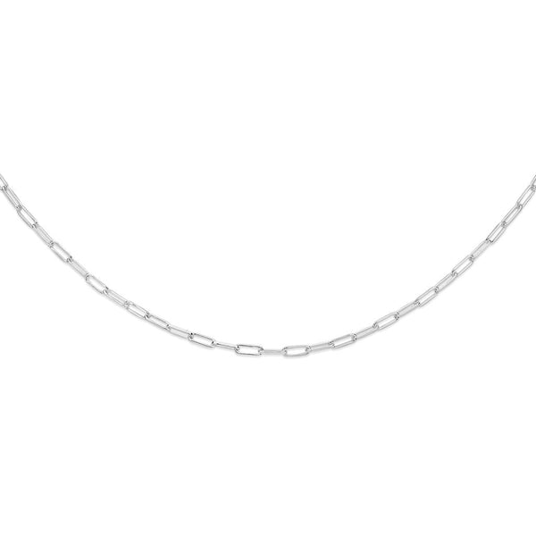 Silver 50 gauge paperclip chain 45cm