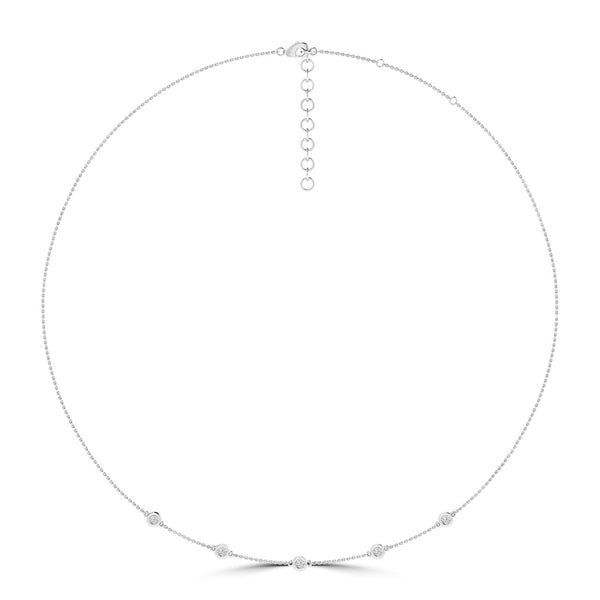 Diamond Necklace with 0.25ct Diamonds in 9ct White Gold