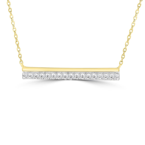 Diamond Necklace with 0.05ct Diamonds in 9ct Yellow Gold