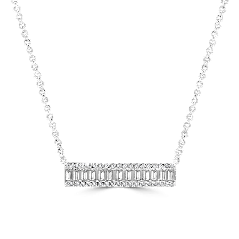 0.18ct HI I1 Diamond Necklace 45cm in 9ct White Gold