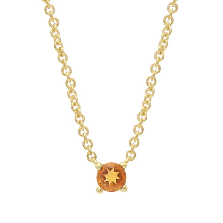 Citrine Necklace 40-45cm in 9ct Yellow Gold