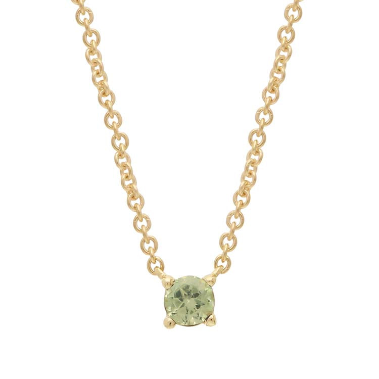 Peridot Necklace 40-45cm in 9ct Yellow Gold